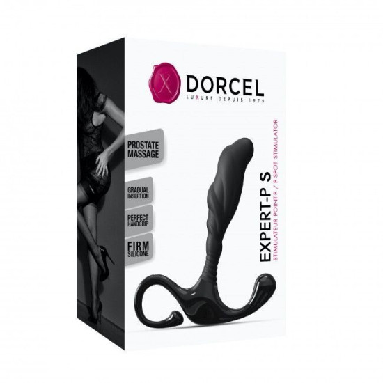 Ергономічний ручний масажер простати, чорний Dorcel Expert P, S