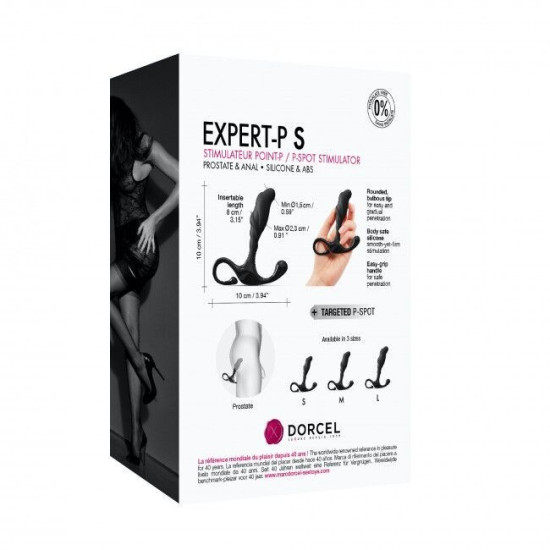 Ергономічний ручний масажер простати, чорний Dorcel Expert P, S