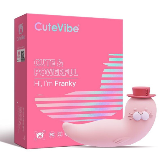 Вакуумный вибратор, розовый CuteVibe Franky Pink