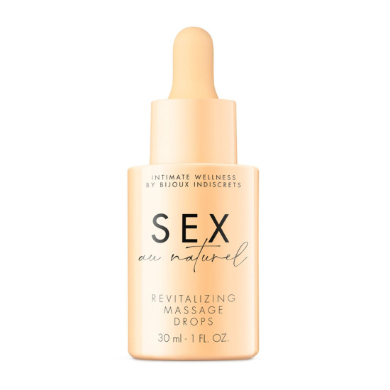 Відновлюючі краплі для інтимного масажу Bijoux Indiscrets Sex au Naturel Revitalizing Intimate Massage Drops, 30 ml