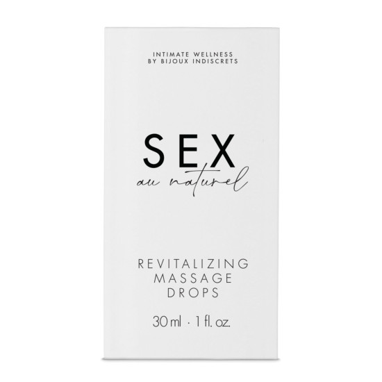 Відновлюючі краплі для інтимного масажу Bijoux Indiscrets Sex au Naturel Revitalizing Intimate Massage Drops, 30 ml