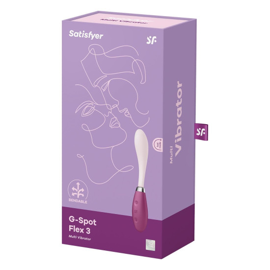 Вібратор з гнучким стовбуром і фіксацією положення, червоний Satisfyer G-Spot Flex 3 Red