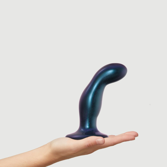 Ділдо, діаметр 4 см, введена довжина 15,3 см, синій Strap-On-Me Dildo Plug Snaky Metallic Blue, M