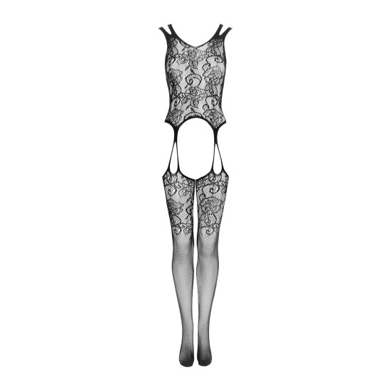 Бодистокинг с растительным плетением и имитацией чулок Obsessive Bodystocking F237, XL/XXL
