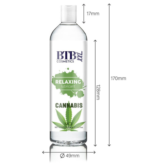 Интимная смазка с ароматом конопли на водной основе BTB FLAVORED CANNABIS, 250 ml