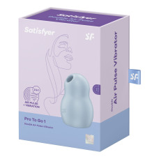 Вакуумний стимулятор з вібрацією, синій Satisfyer Pro To Go 1 Blue