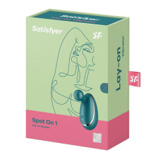 Клиторальный вибратор с отростком, зелёный Satisfyer Spot On 1 Green