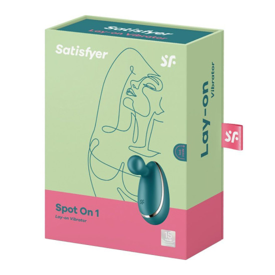 Кліторальний вібратор з відростком, зелений Satisfyer Spot On 1 Green
