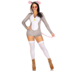 Комбинезон-костюм мышки с капюшоном Leg Avenue Comfy Mouse, XS