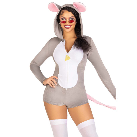 Комбінезон-костюм мишки з капюшоном Leg Avenue Comfy Mouse, XS