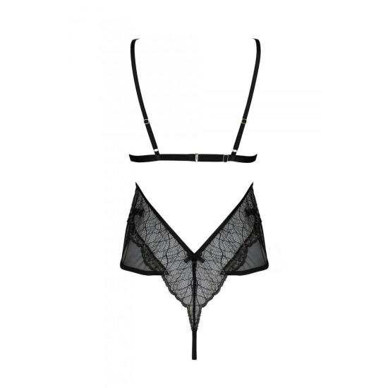 Боди (открытая спина, низ стринги), чёрное Passion AMBERLY BODY black, L/XL