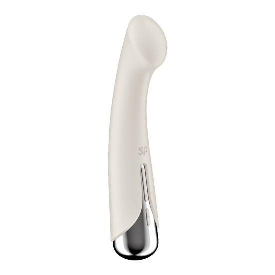 Вибратор с ротацией, плоская площадка для стимуляции точки G, бежевый Satisfyer Spinning G-Spot 1 Beige