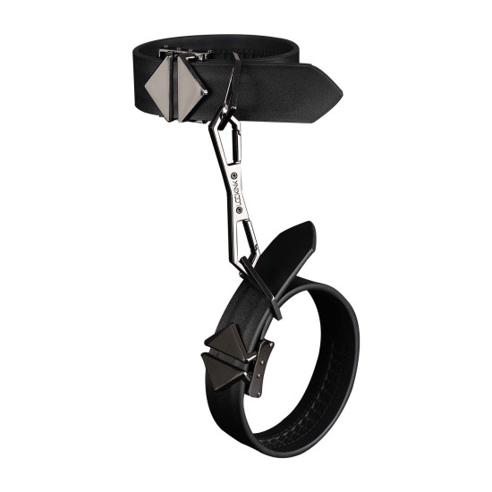 БДСМ наручники/фіксатори для ніг, чорні Lockink Wristcuffs/Anklecuffs Black Set