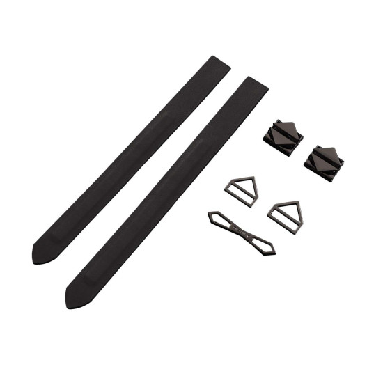 БДСМ наручники/фіксатори для ніг, чорні Lockink Wristcuffs/Anklecuffs Black Set