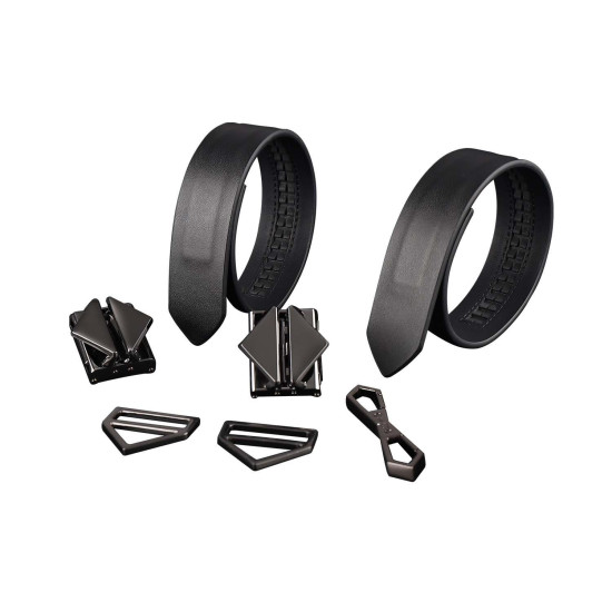 БДСМ наручники/фіксатори для ніг, чорні Lockink Wristcuffs/Anklecuffs Black Set