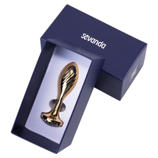 Анальна пробка з перловим дизайном Lockink Sevanda Pearl Pearl Pear-Shape Anal Plug