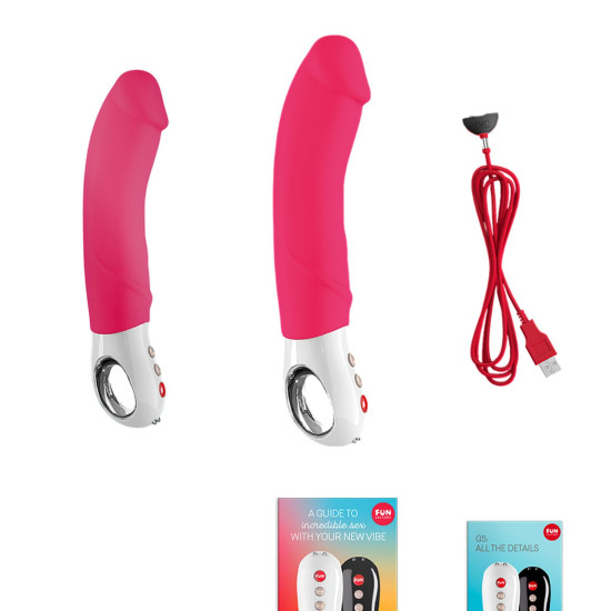 Мощный вибратор для точки G, длина 23,5 см, розовый Fun Factory Big Boss Pink