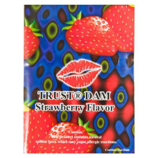 Латексна серветка зі смаком полуниці Latex Dental Dams Strawberry, 1 шт