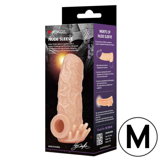 Насадка на член Kokos Nude Sleeve NS 005, M