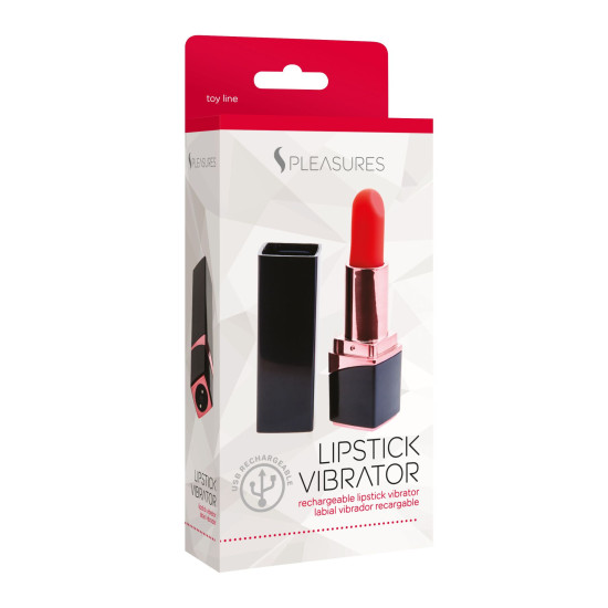 Вібратор-помада з реалістичною формою, 10 режимів S Pleasures Lipstick Vibrator