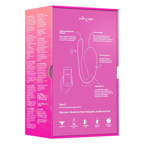 Смарт-віброяйце, яскраво-рожеве We-Vibe Jive 2 Electric Pink