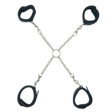 Хрестовина, чорна Punishment Hog-Tie Black