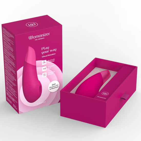 Вакуумний кліторальний стимулятор, рожевий Womanizer Enhance Pink