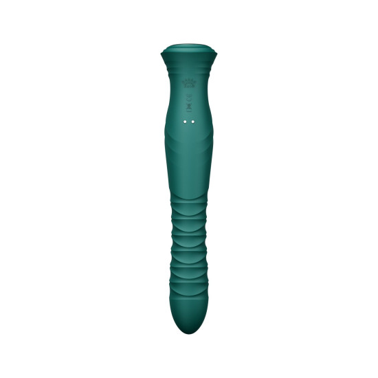 Смарт-пульсатор-кролик з вібрацією та кристалом Swarovski, бірюзовий Zalo Mose 2 Turquoise Green