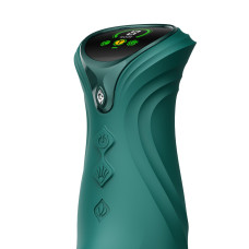 Смарт-пульсатор-кролик з вібрацією та кристалом Swarovski, бірюзовий Zalo Mose 2 Turquoise Green