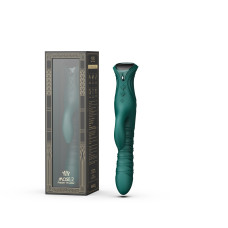 Смарт-пульсатор-кролик з вібрацією та кристалом Swarovski, бірюзовий Zalo Mose 2 Turquoise Green