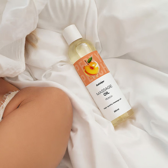 Массажное масло, персик Satisfyer Massage Oil Peach, 250 ml (срок 30.04.2027)