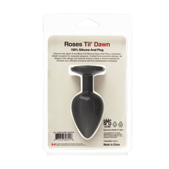 Силіконова анальна пробка BMS Roses Til' Dawn Silicone Anal Plug, Large