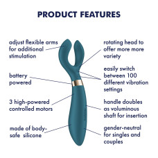Вібратор для пар, три мотори, багатофункціональний Satisfyer Endless Fun Battery Series