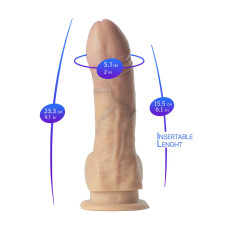 Двухслойный фаллоимитатор, силикон+Silexpan SilexD Legends Juan Lucho Dildo 9"