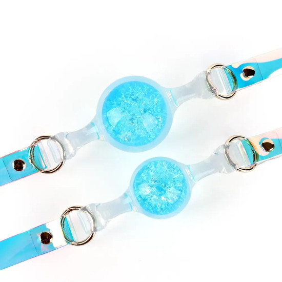 Кляп, синий, с маленьким шариком Liebe Seele Crystal Ball Gag - Blue (Small Ball)