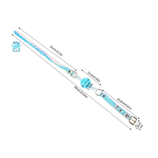 Кляп, синий, с маленьким шариком Liebe Seele Crystal Ball Gag - Blue (Small Ball)