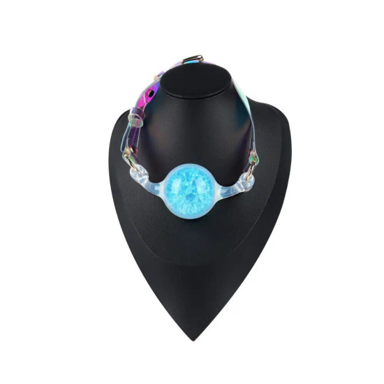 Кляп, синий, с маленьким шариком Liebe Seele Crystal Ball Gag - Blue (Small Ball)