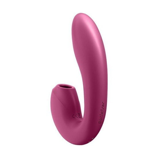 Вакуумний смарт-вібратор з 4 положеннями стовбура, ягідний Satisfyer Sunray Berry
