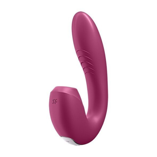 Вакуумний смарт-вібратор з 4 положеннями стовбура, ягідний Satisfyer Sunray Berry