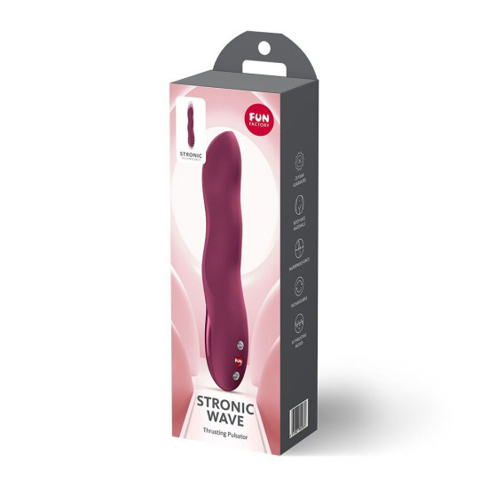 Пульсатор для точки G, червоний Fun Factory Stronic Wave Wine Red (м'яте паковання)