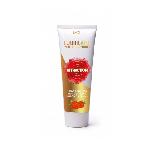 Лубрикант с феромонами и ароматом клубники на водной основе MAI Attraction Strawberry, 75 ml