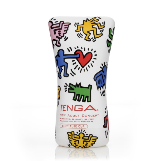 Мастурбатор з м'якою подушечкою, що здавлюється Tenga Keith Haring Soft Tube Cup