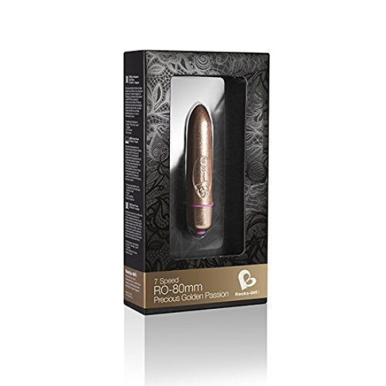 Вібропуля золотиста Rocks Off Coloured 7 Speed RO-80mm Precious Golden Passion
