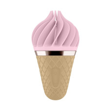 Вибратор в форме мороженого розово-коричневого цвета Satisfyer Lay-On Sweet Temptation Pink/Brown