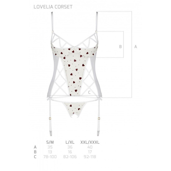 Корсет, белый Lovelia Corset White, XXL/XXXL