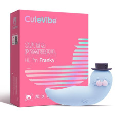 Вакуумний вібратор, синій CuteVibe Franky Blue