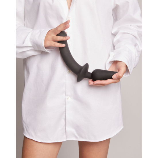Анальна пробка з дилдо 2 в 1, діаметр 3,3/2,9 см, чорна Strap-On-Me Switch Plug-In Dildo Black, S