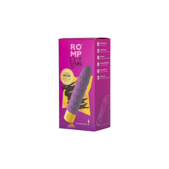 Мини-вибратор с 4 вибропаттернами и 6 уровнями интенсивности Romp Beat
