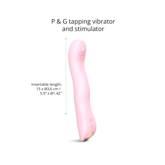 Вибратор для точки G с пульсирующей жемчужиной и 3 моторами Love To Love SWAP Baby Pink