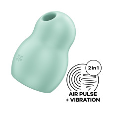 Вакуумный стимулятор с вибрацией, мятный Satisfyer Pro To Go 1 Mint